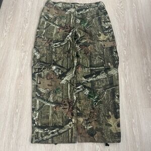 Mossy Oak Camo Pants Mens Large Cargo Baggy Wide Leg Hunting Y2K